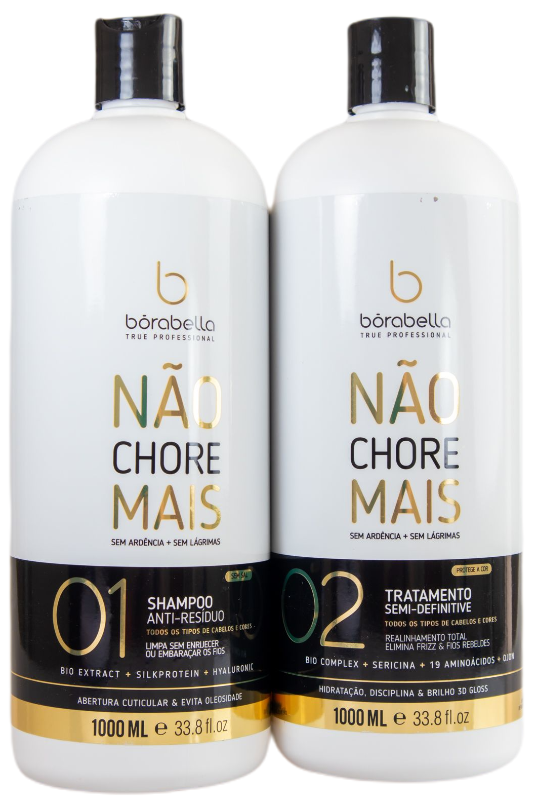 Borabella Brazilian Keratin Treatment Nao Chore Mais No More Crying Progressive Hair Treatment 2x1000ml - Borabella