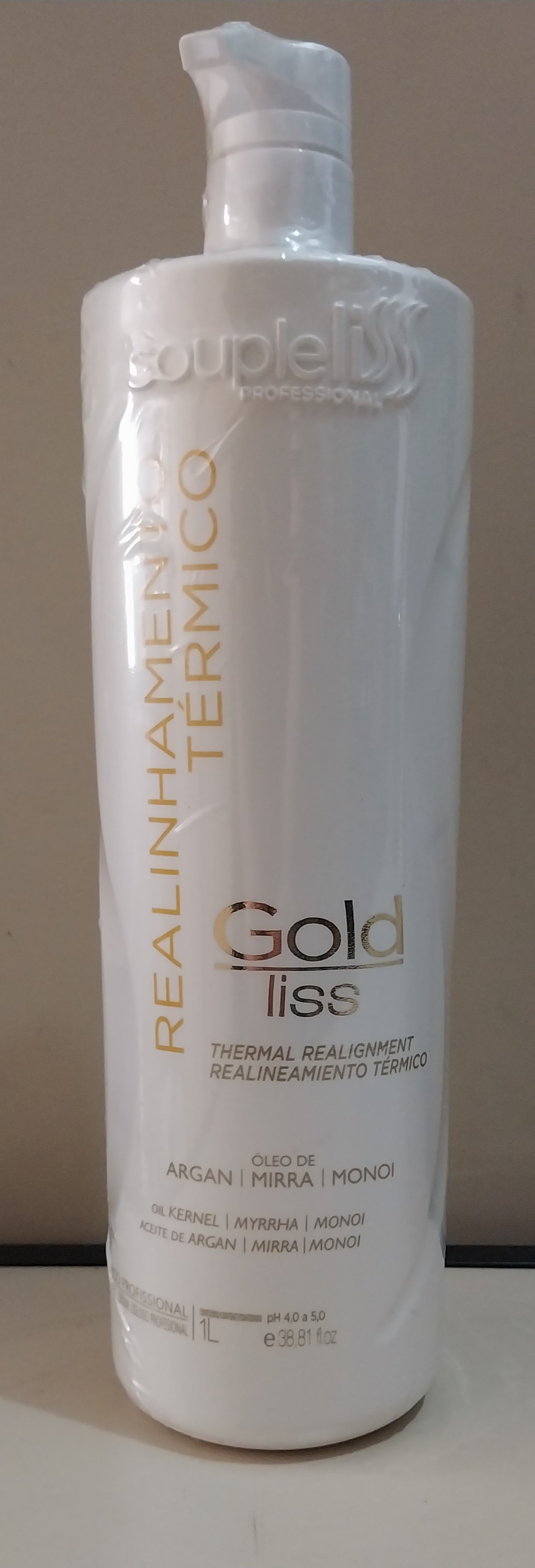Gold Liss Thermal Realignment Sealing Macadamia Argan Treatment 1L - Souple Liss