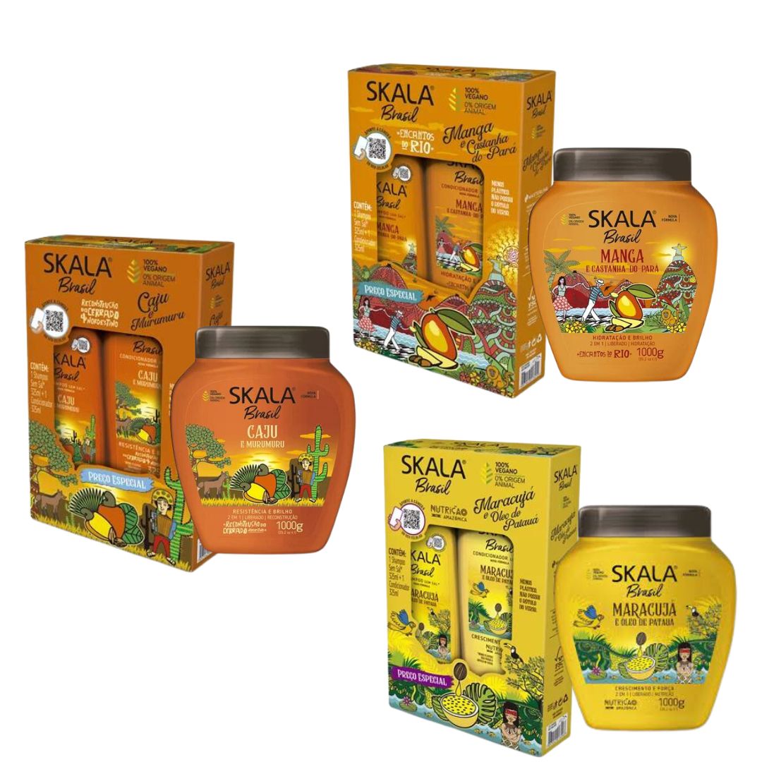 Skala Home Care Passionfruit Mango Cashew Hair Treatment Daily Care Set
