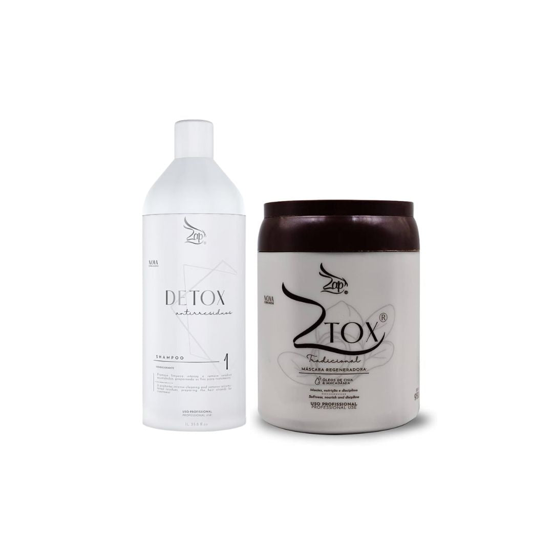 Ztox Cosmetics Detox Shampoo + Ztox Deep Hair Mask Hydration Treatment Kit