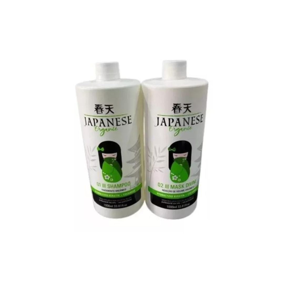 Japonese Organic Semi Definitive Sealant Progressive Brush Hair Kit 2x1L