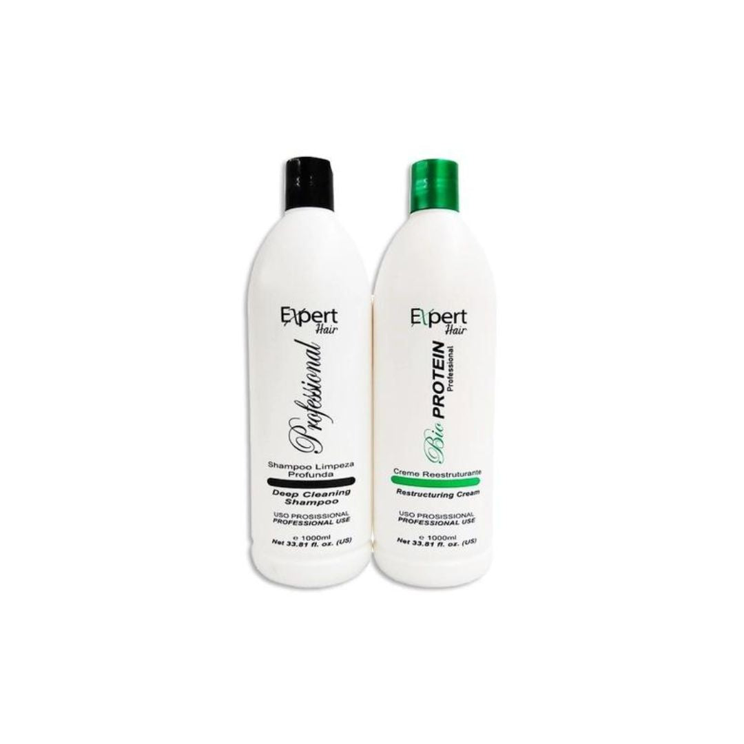 Expert Hair Bio Protein Progressive Brush Straightening Treatment Kit 2x1L