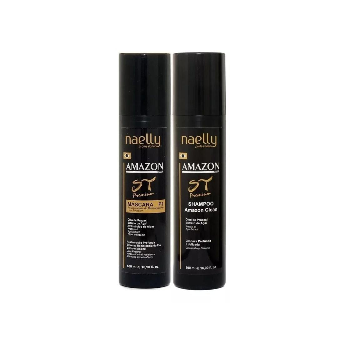 Naelly Amazon ST Premium P1 + Clean Shampoo Semi Definitive Progressive Kit