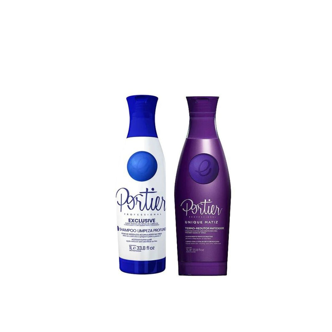 Portier Unique Matiz Hair Tinting Blowout Reductor + Deep Cleaning Shampoo Kit