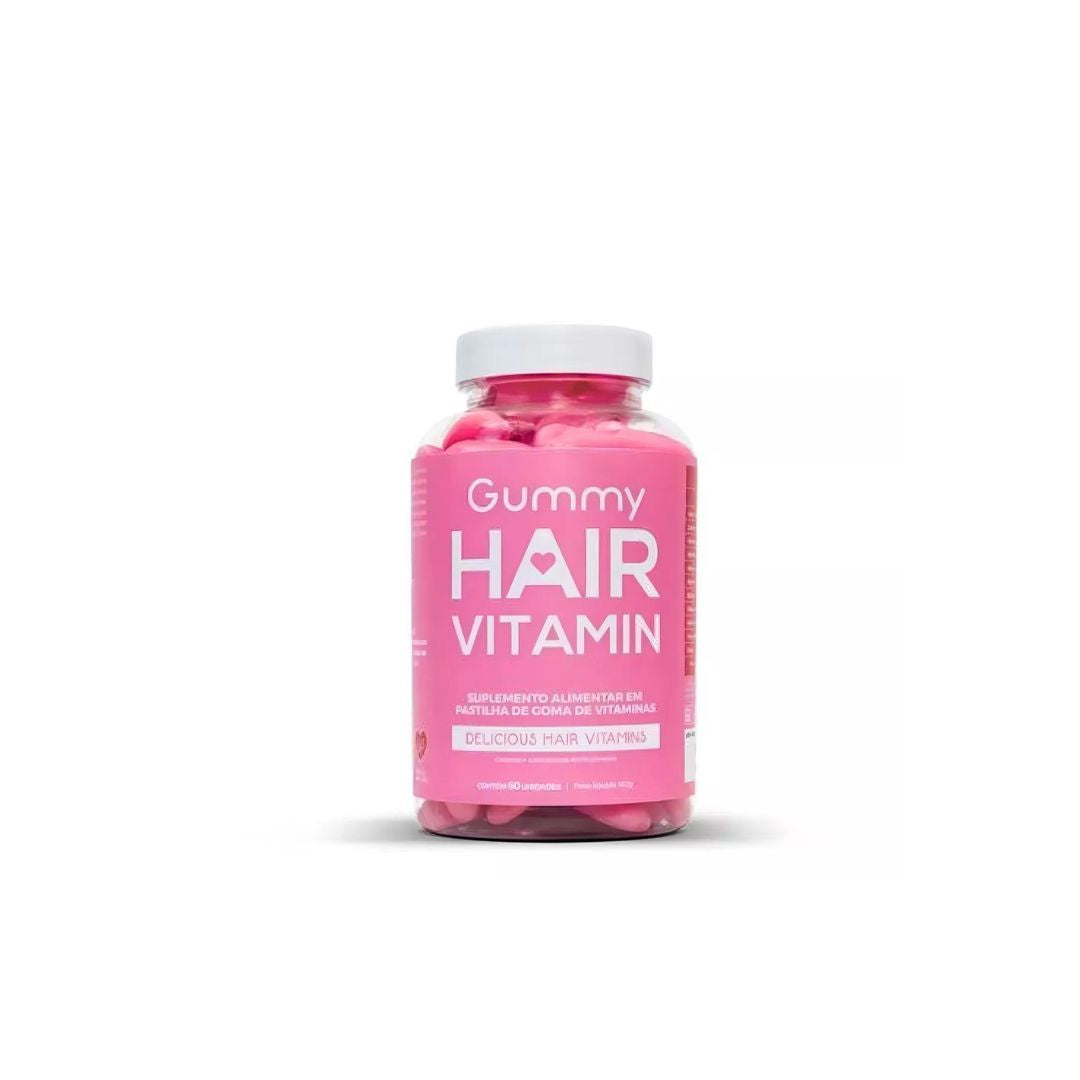 Gummy Hair Nails Vitamin Supplement 60 Gummys Tutti Frutti Flavor Sweet