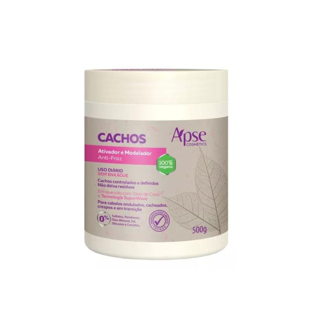 Cachos Curly Hair Activator Shaper Vegan Anti Frizz Treatment 500g Apse