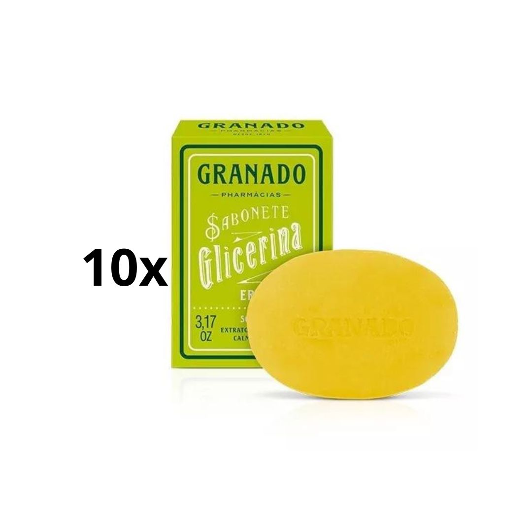 Lot of 10 Granado Glycerin Anise Vegetable Bar Soap Bath Body Skin Care 90g