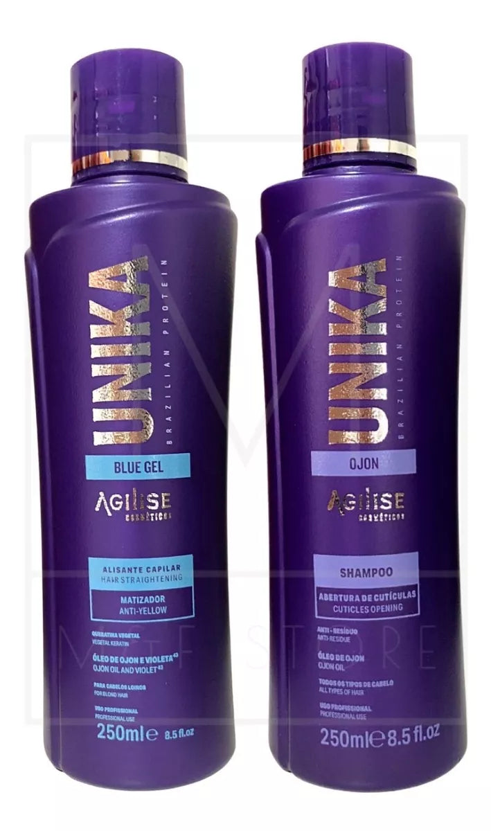 Agilise Professional Unika Ojon Shampoo Blue Gel Blond Hair Progressive Brush 2x250ml