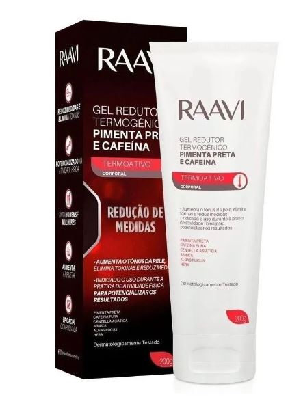 Black Pepper Caffeine Thermogenic Activating Reducing Body Gel 200g Raavi