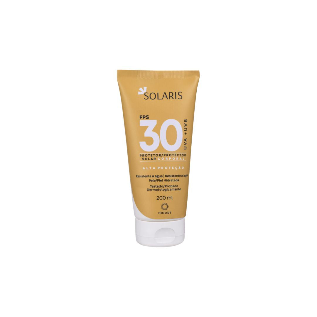 Solaris Body Sunscreen UVA / UVB SPF 30 Skin Care Protection 200ml Hinode