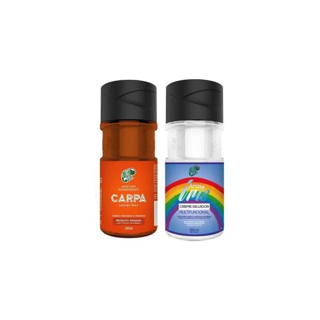 Carpa Orange Tinting Pigment+ Diluter Cream Hair Color Kit 2x 150ml Kamaleao