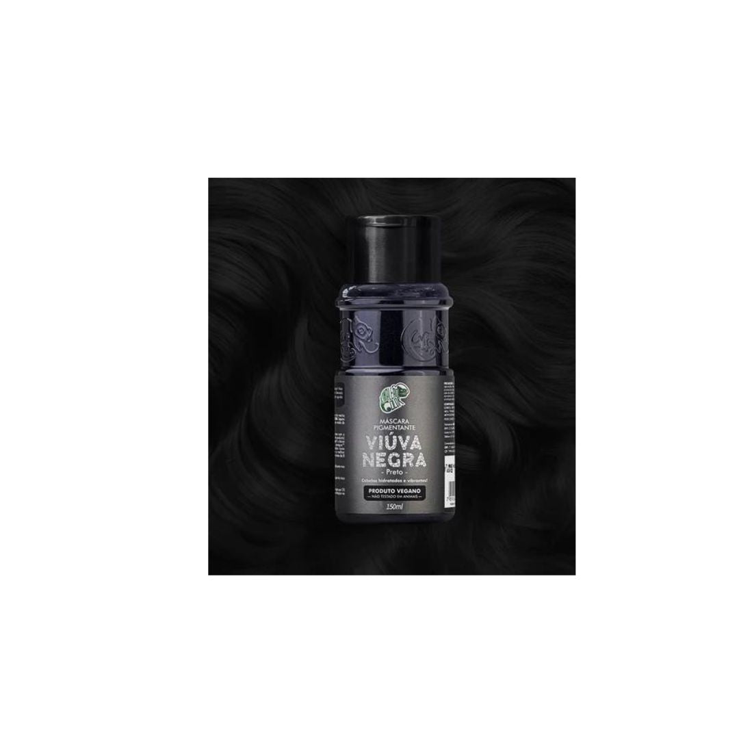 Viuva Negra Black Tinting Pigment + Diluter Cream Hair Color Kit 2x 150ml Kamaleao