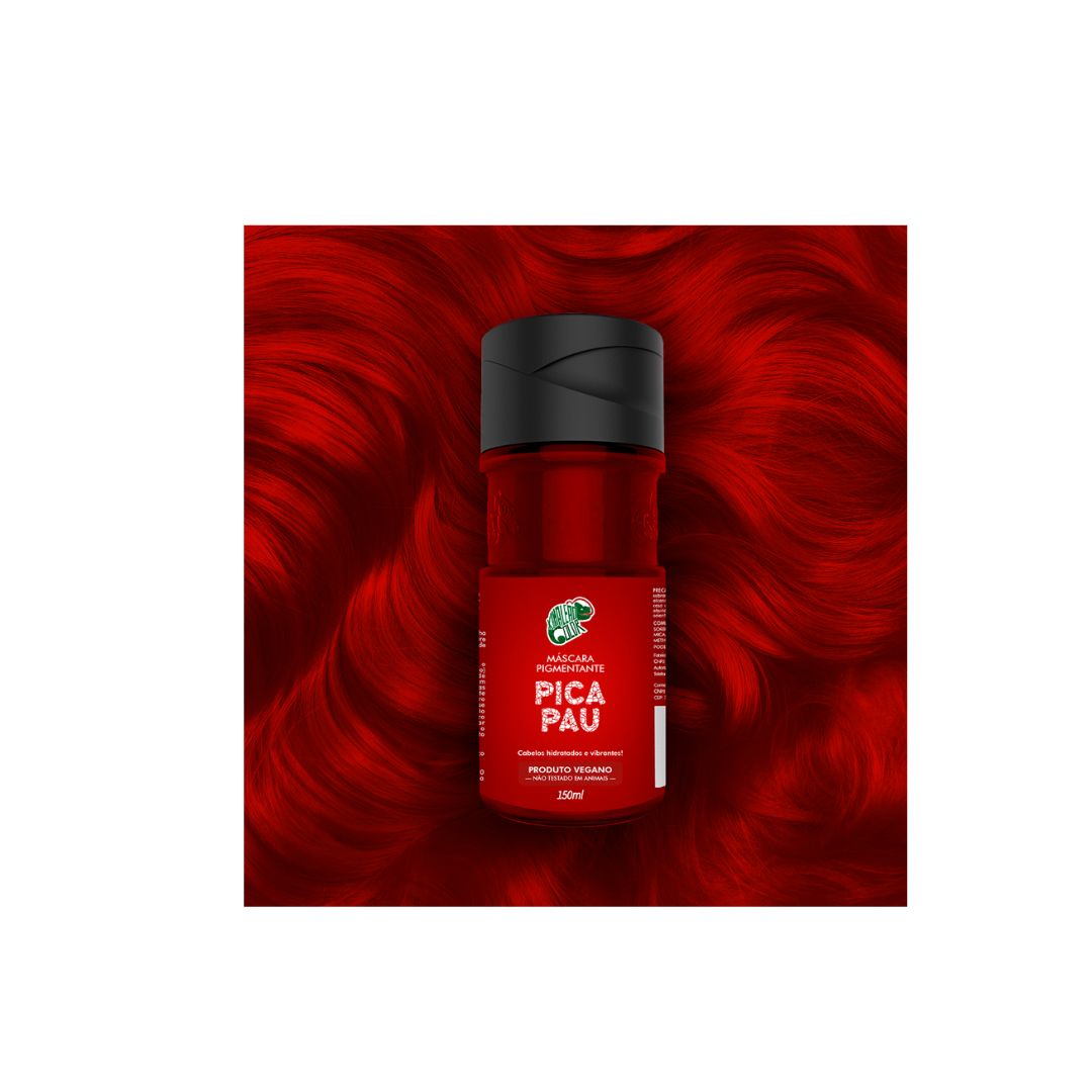 Pica Pau Red Tinting Pigment+ Diluter Cream Hair Color Kit 2x 150ml Kamaleao