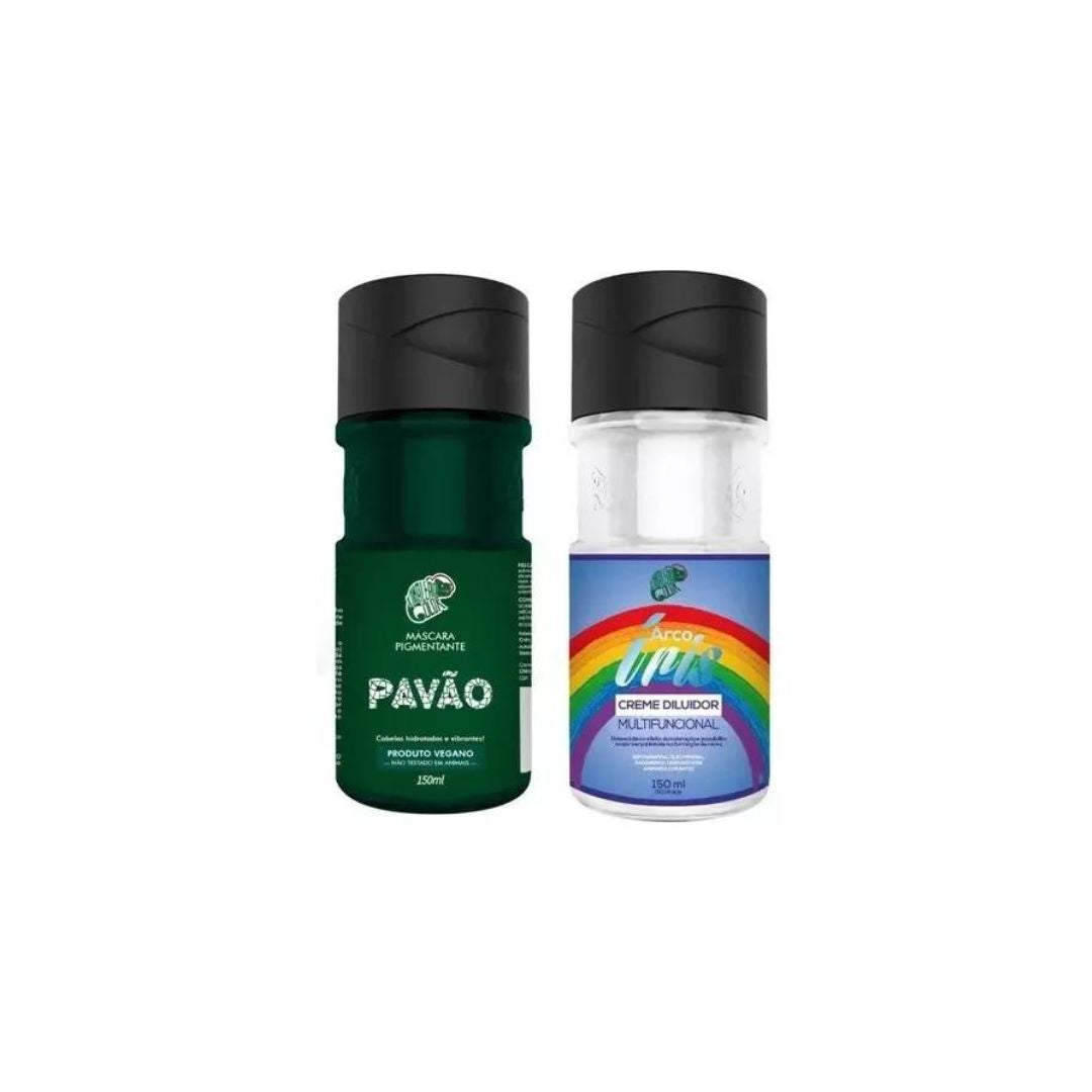 Pavao Green Tinting Pigment + Diluter Cream Hair Color Kit 2x 150ml Kamaleao