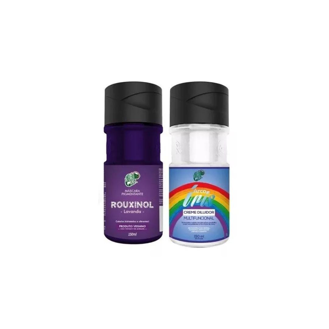Rouxinol Purple Tinting Pigment + Diluter Cream Hair Color Kit 2x 150ml Kamaleao