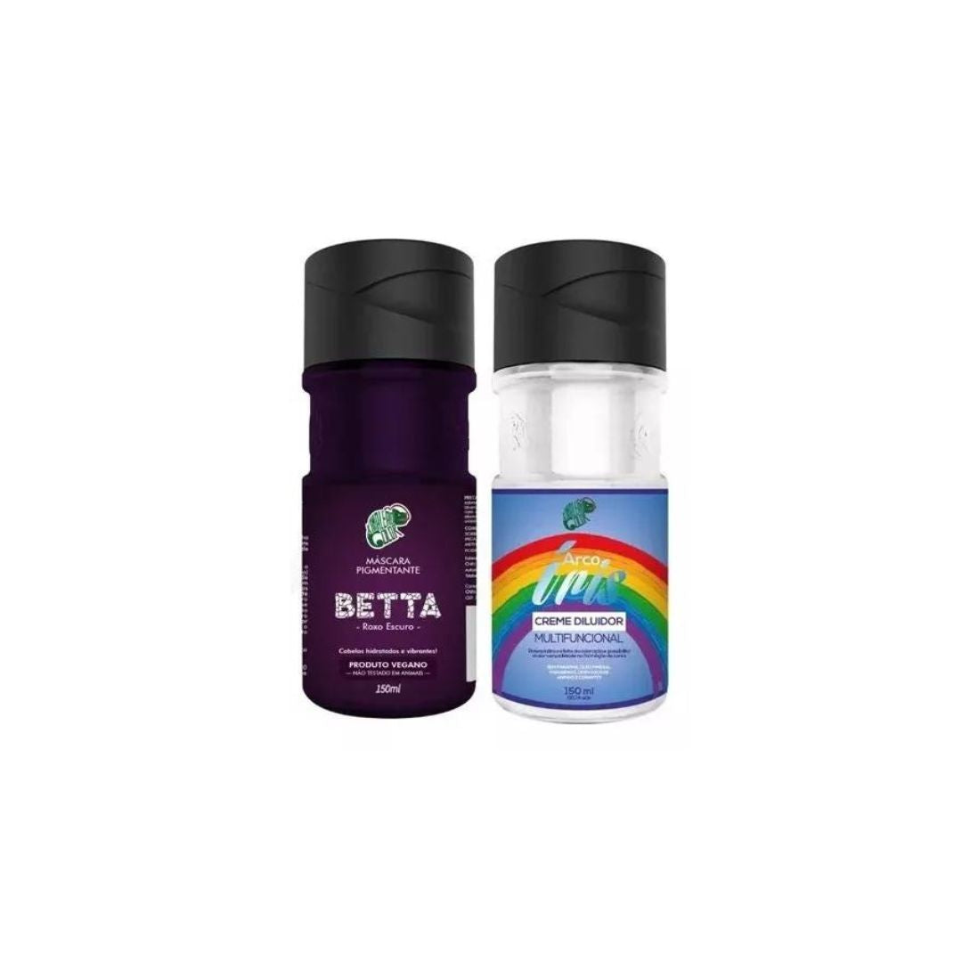 Betta Purple Tinting Pigment + Diluter Cream Hair Color Kit 2x 150ml Kamaleao