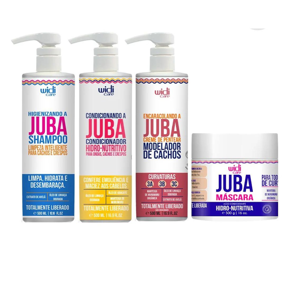 Juba Encaracolando Curly Hair Definition Hydration Shine Treatment Kit Widi Care