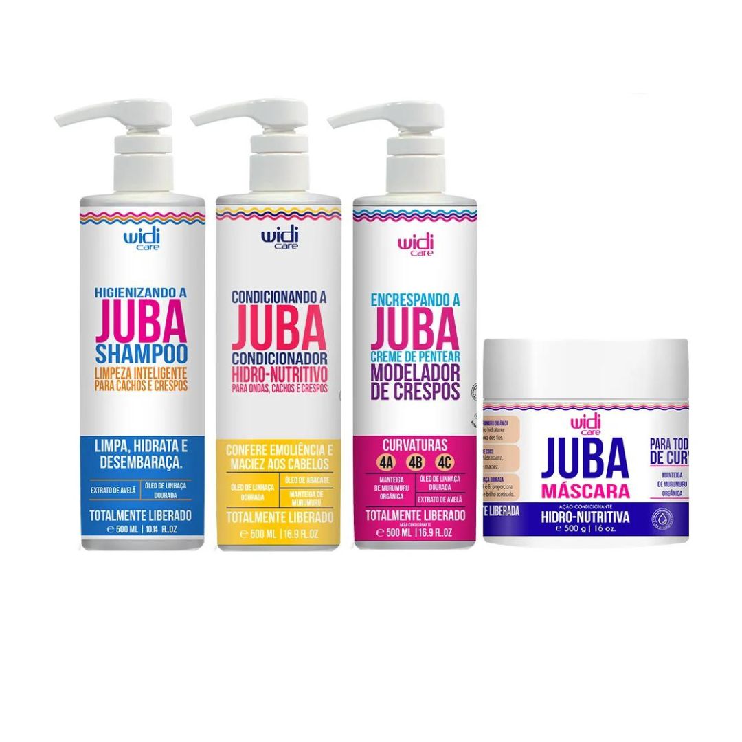Juba Encrespando Curly Hair Shine Definition Hydration Treatment Kit Widi Care