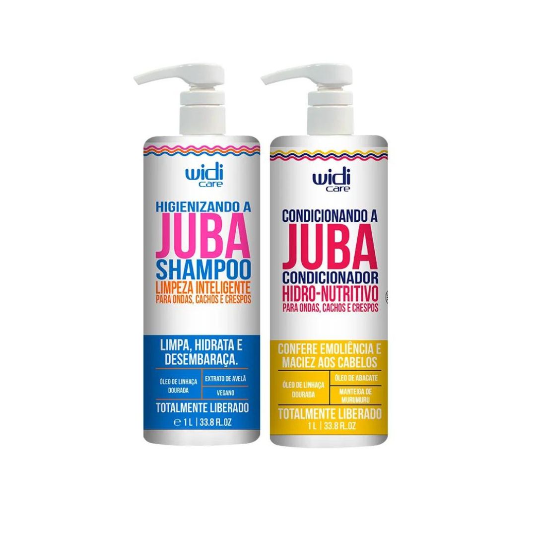 Juba Shampoo + Conditioner Curly Wavy Frizzy Hair Curling Treatment Kit