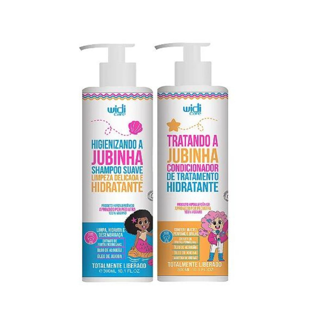 Jubinha Shampoo + Conditioner Curly Wavy Hair Hydration Kit 2x 300ml Widi Care