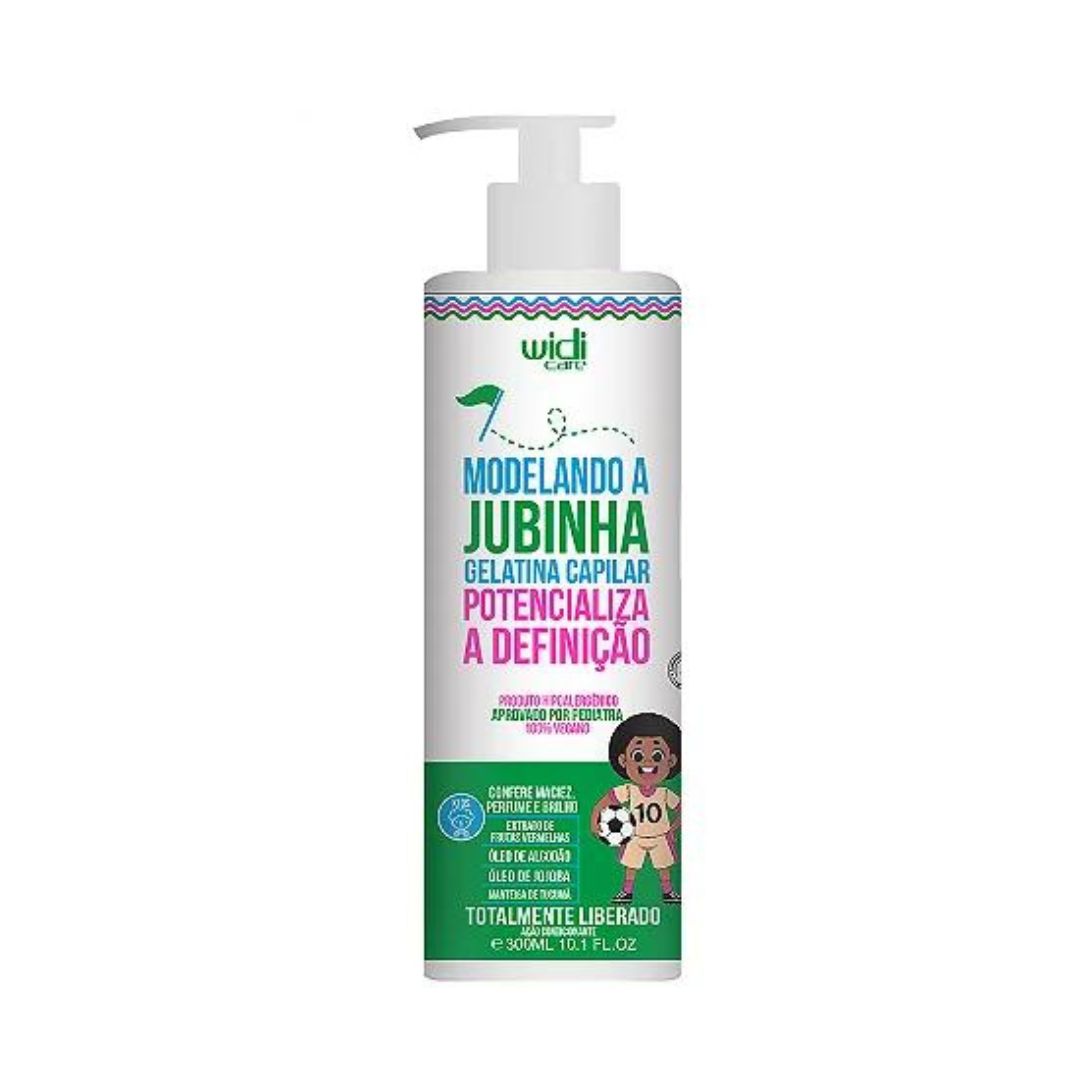 Modelando a Jubinha Hair Gelatin Enhances Definition Curly Hair 300g Widi Care