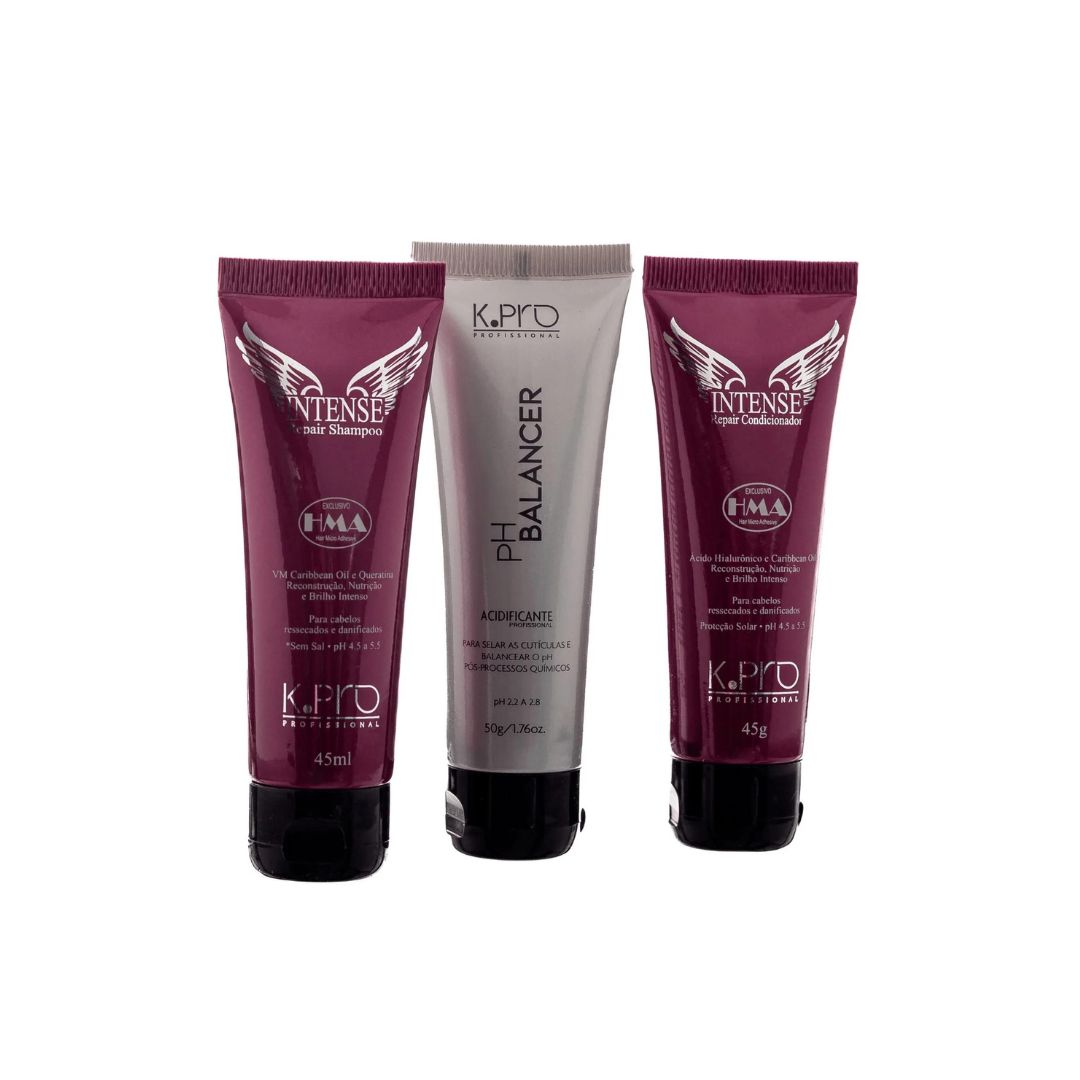 pH Balancer + Repair Shampoo Conditioner Acidifying Hair Mini Travel Kit K.Pro
