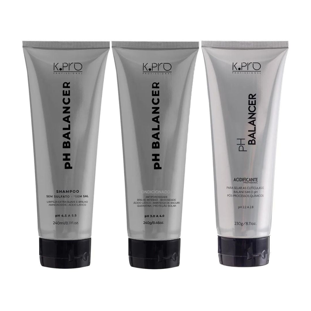 pH Balancer Shampoo + Conditioner + Acidifying Acidifier Hair Treatment Kit K.Pro