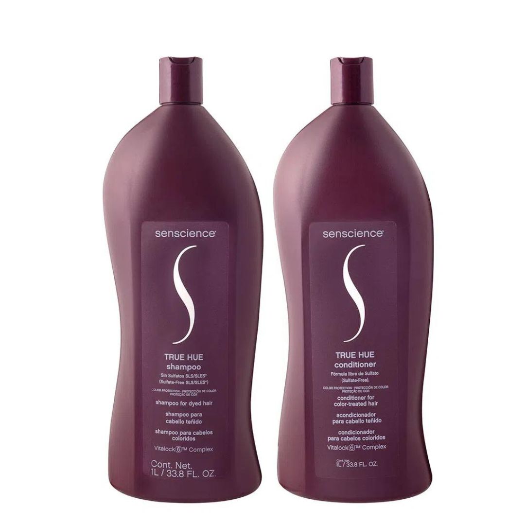 True Hue Hair Color Treatment Shampoo Conditioner Kit 2x 1L Senscience