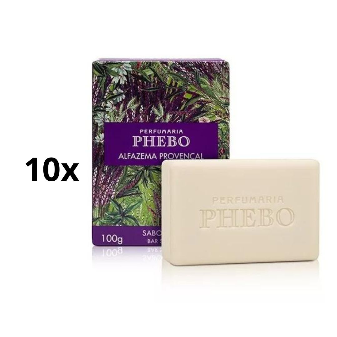 Lot of 10 Phebo Alfazema Lavender Body Bar Soap Skin Care Nourishing 100g