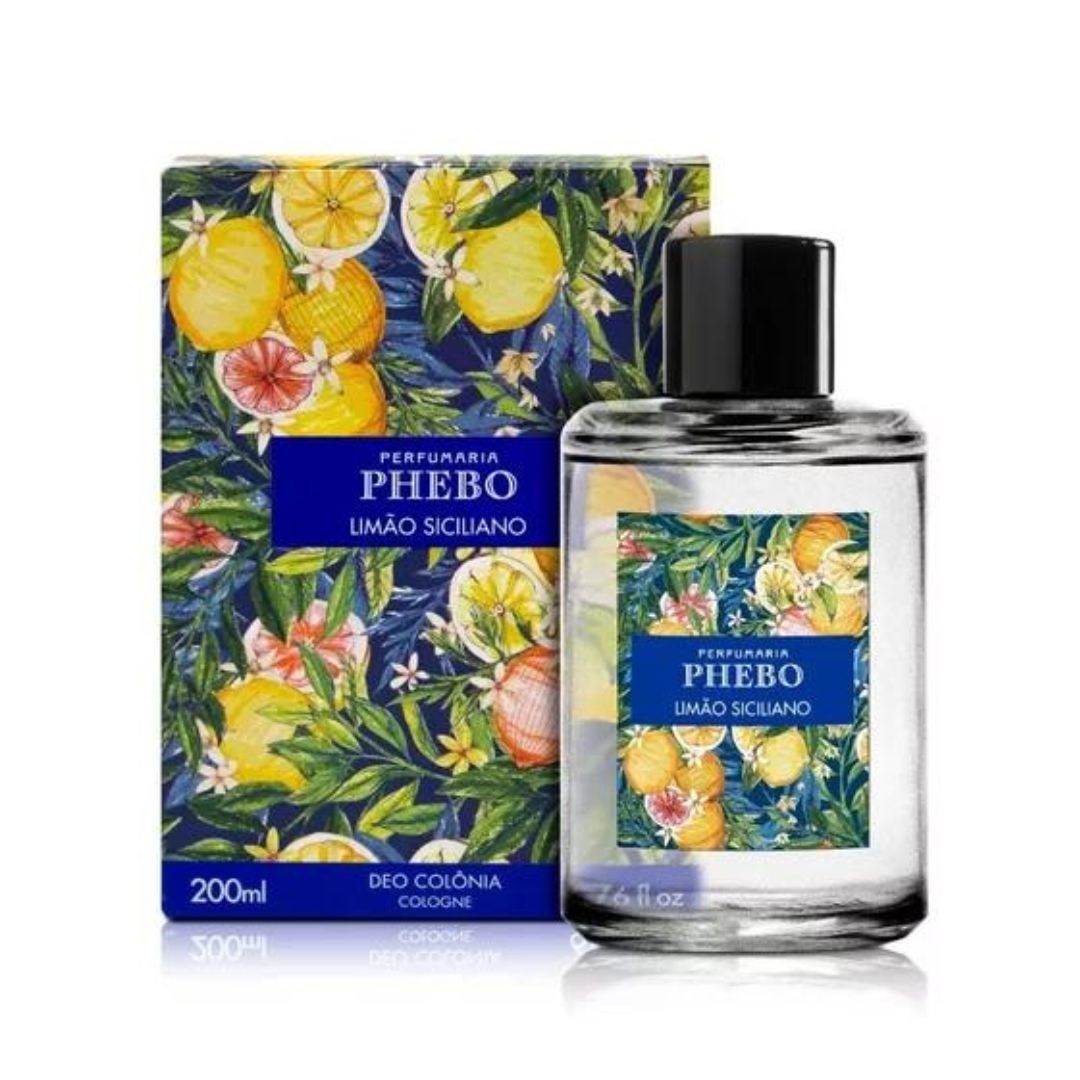 Phebo Sicilian Lemon Deo Cologne Body Perfume Citrus Fragance 200ml