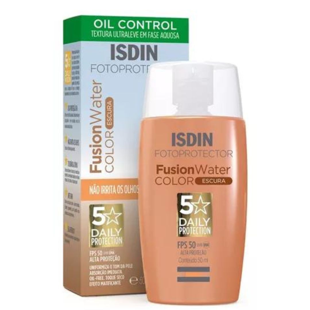 Fusion Water Color Dark color FPS 50 Oil Free Dry Touch Sunscreen 50ml Isdin