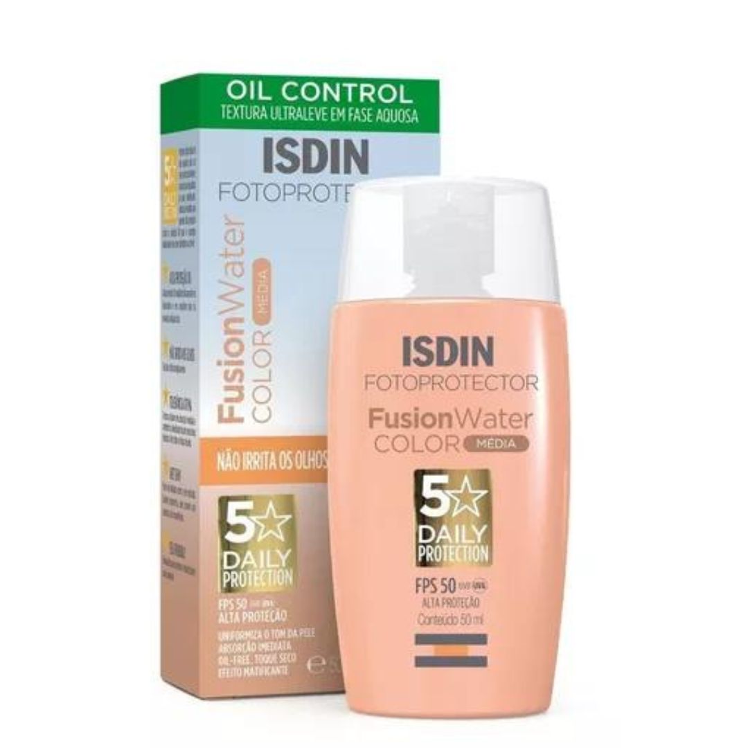 Fusion Water Color Medium FPS 50 Facial Sunscreen Photoprotector 50ml Isdin