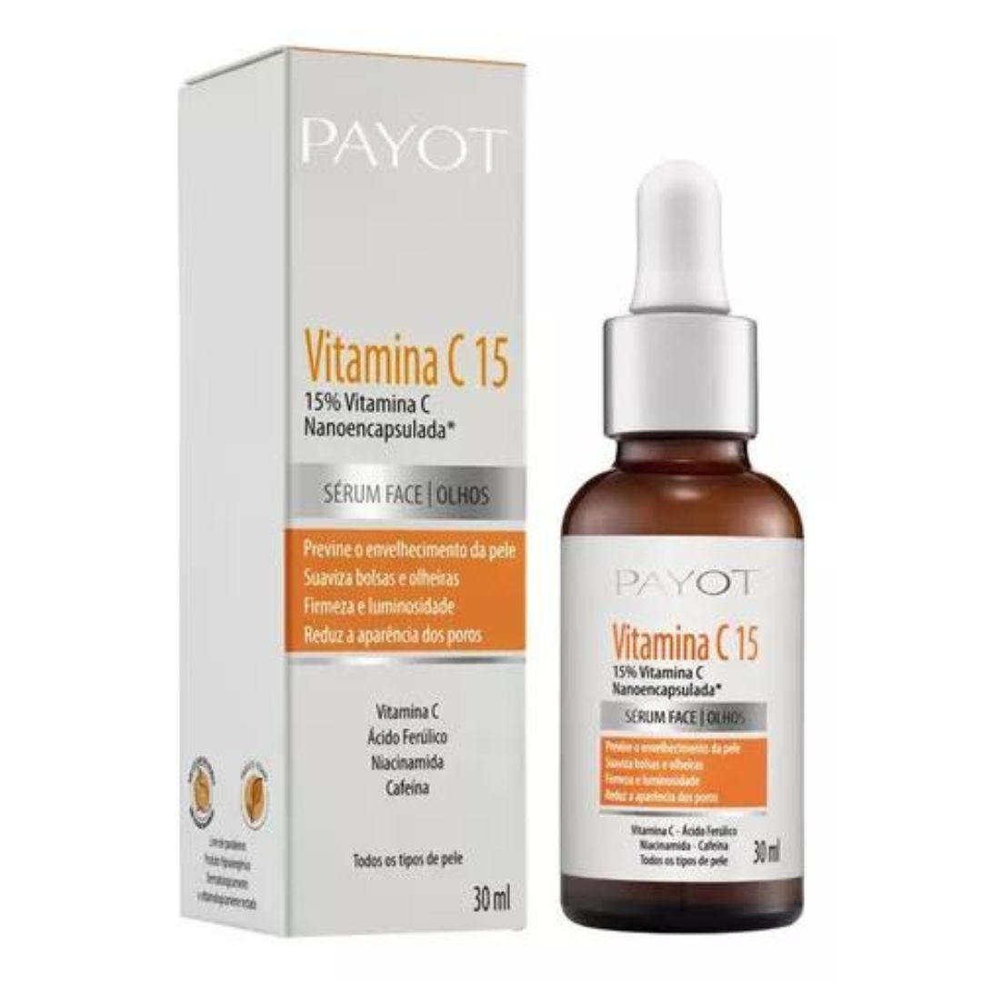 Vitamin C15 Facial Serum Antioxidant Moisturizing Skin Care 30ml Payot