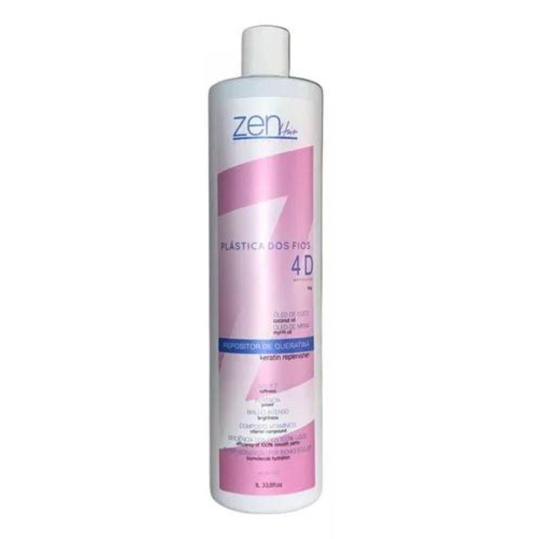 4D Toning Progressive Brush Hair Plastic Straightener Volume Reducer Zen Hair