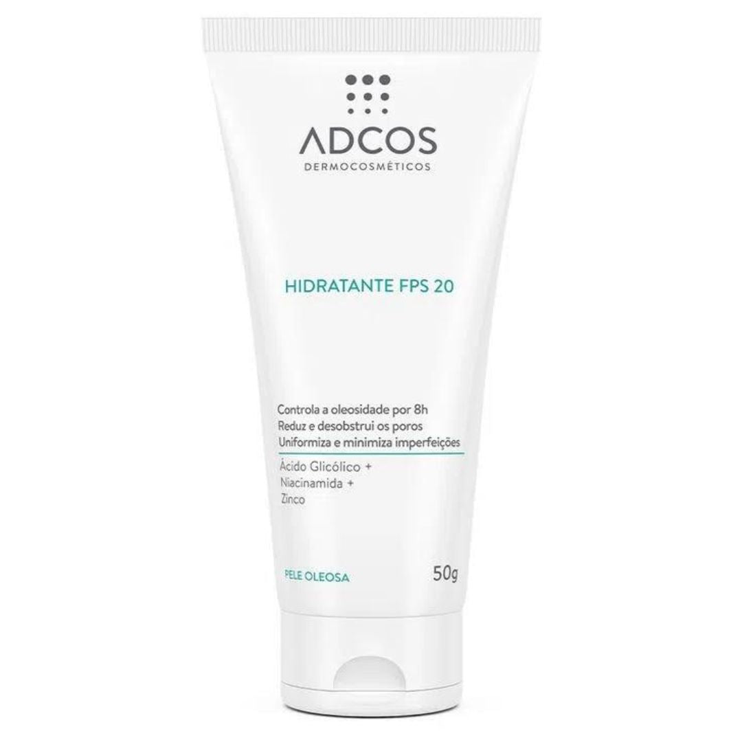 Moisturizing Daily Cream SPF 20 Oily Solution Facial Skin Care 50g Adcos