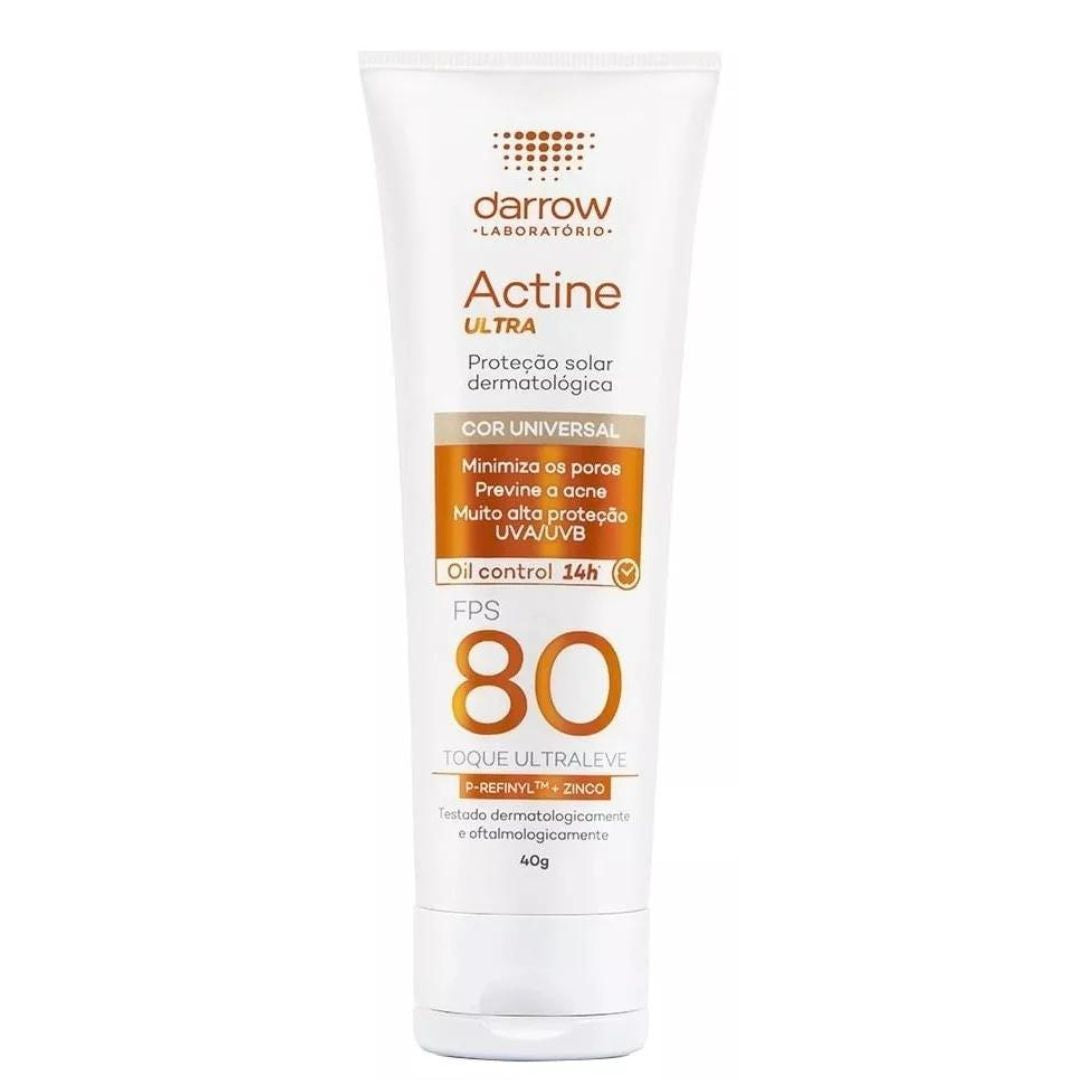 Actine Ultra Color Universal Facial Sunscreen SPF 80 Skina Care Protection 40g