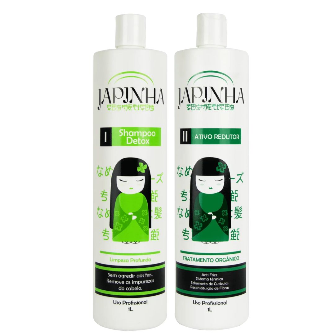 Organic Reducer Active Hair Straightener Smoothing Treatment Kit 2x 1L Japinha