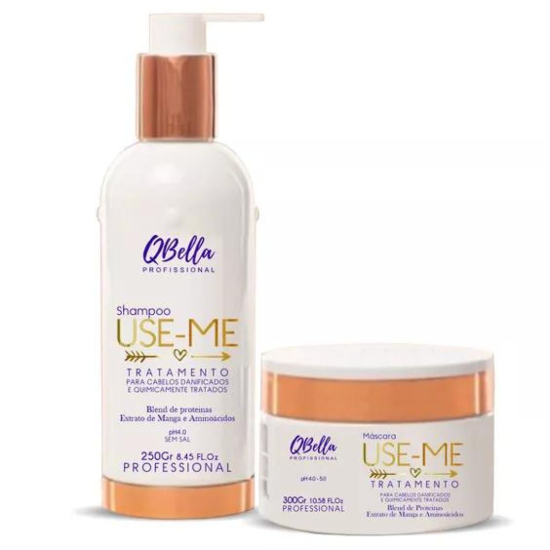 Use Me Home Care Damaged Hair Intensive Shine Treatment Kit QBella