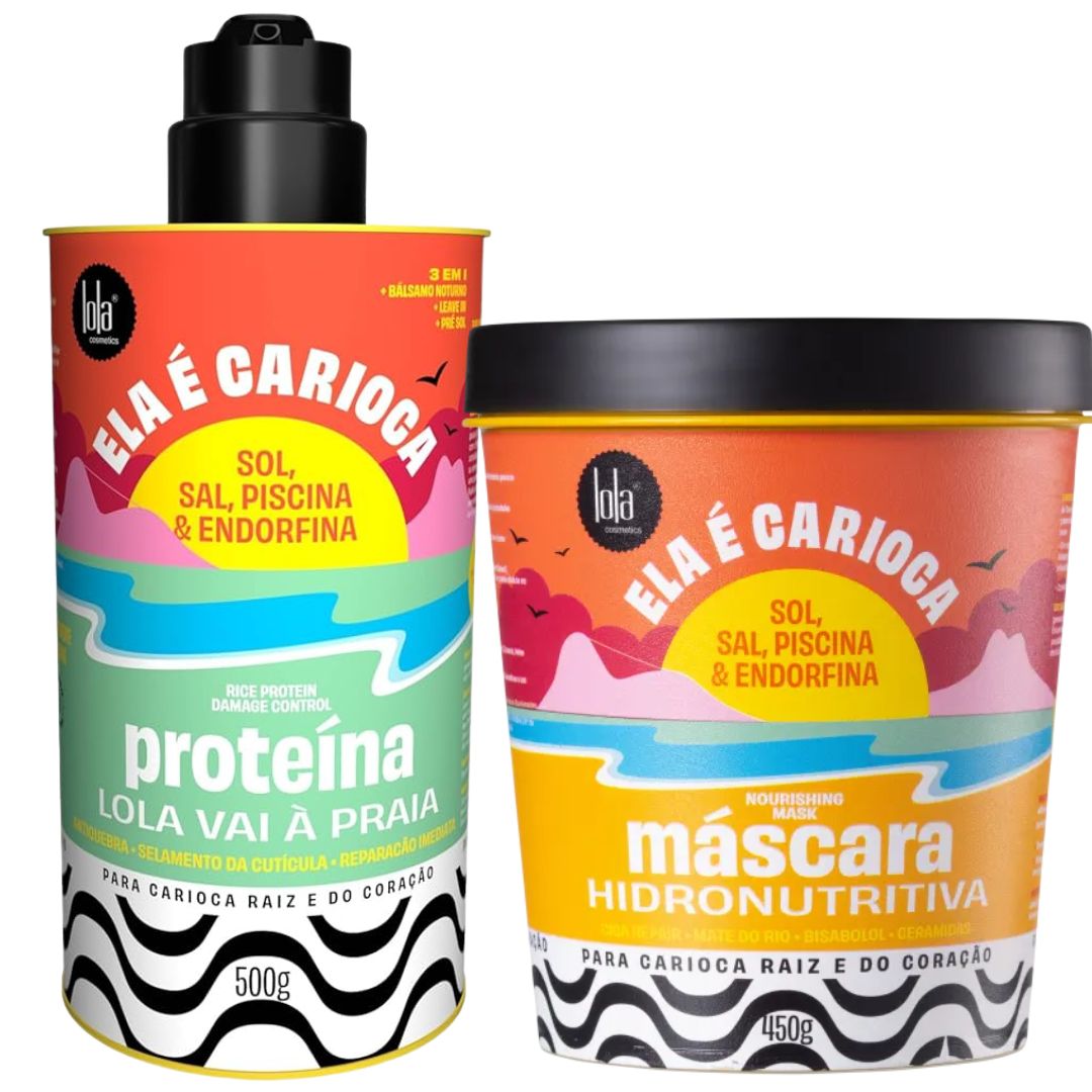 Ela e Carioca Hair Protein 3 in 1 + Nourishing Mask Kit Lola Cosmetics