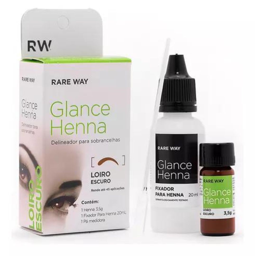 Glance Henna Eyebrow Liner Dark Blond Cosmetic Makeup 3.5g Rare Way