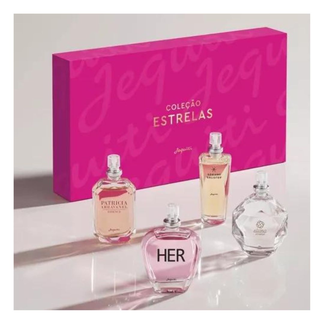 Estrelas Collection Perfume Deo Coogne Eau de Parfum Kit 4x 25ml Jequiti
