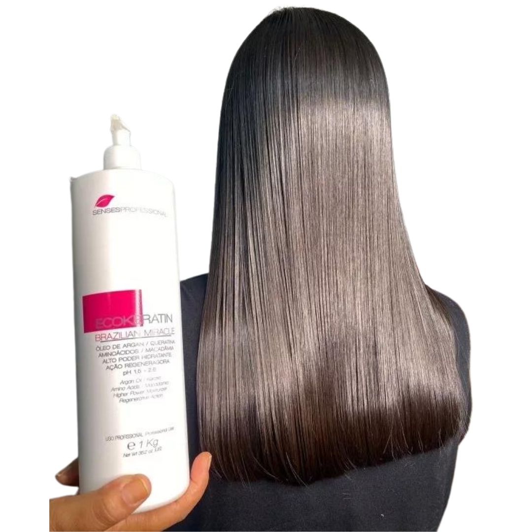 Ecokeratin Hair Straightener Keratin Progressive Brush Volume Reducer 1Kg Senses