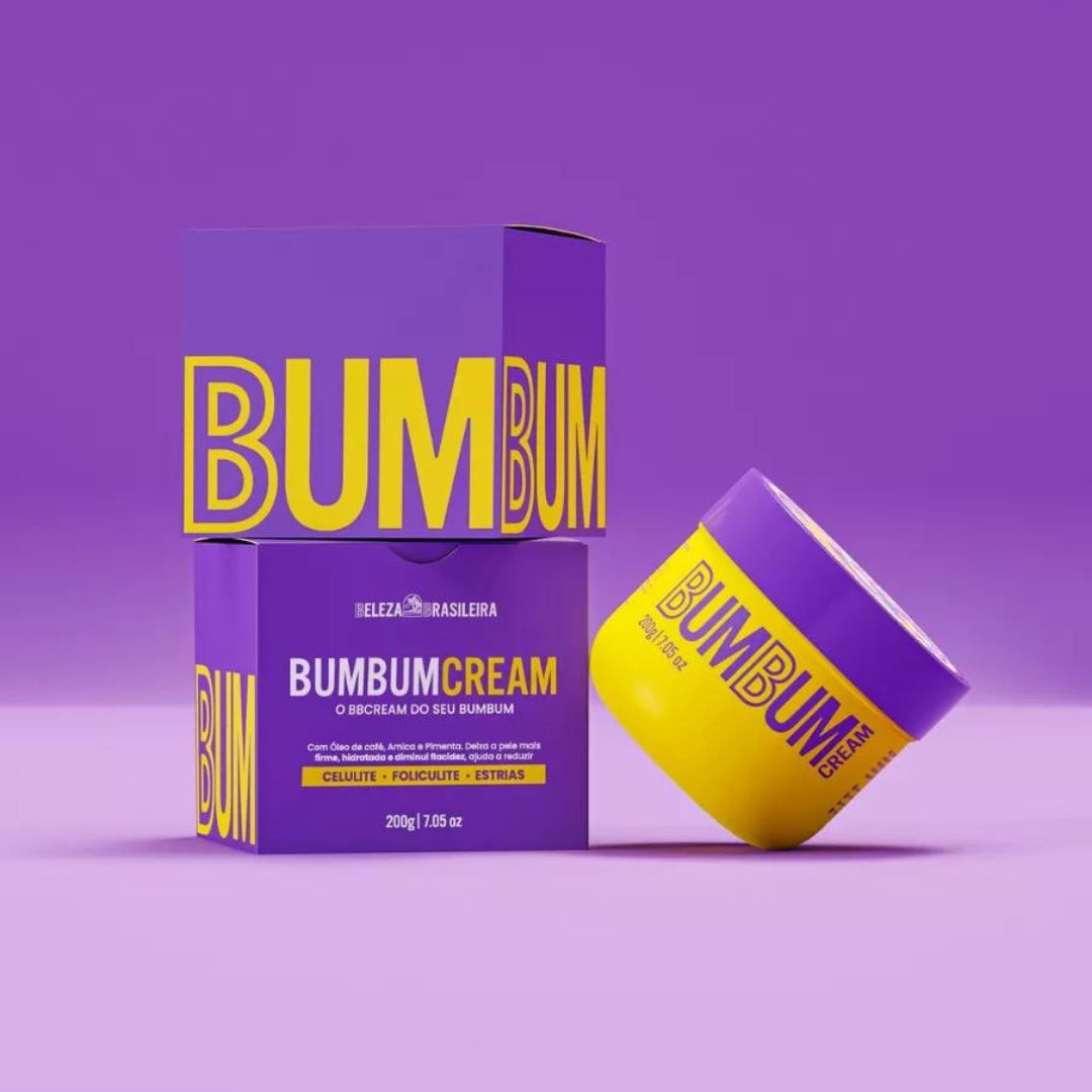 Bumbum Cream Butt Anti Cellulite / Stretch Marks 200ml Beleza Brasileira