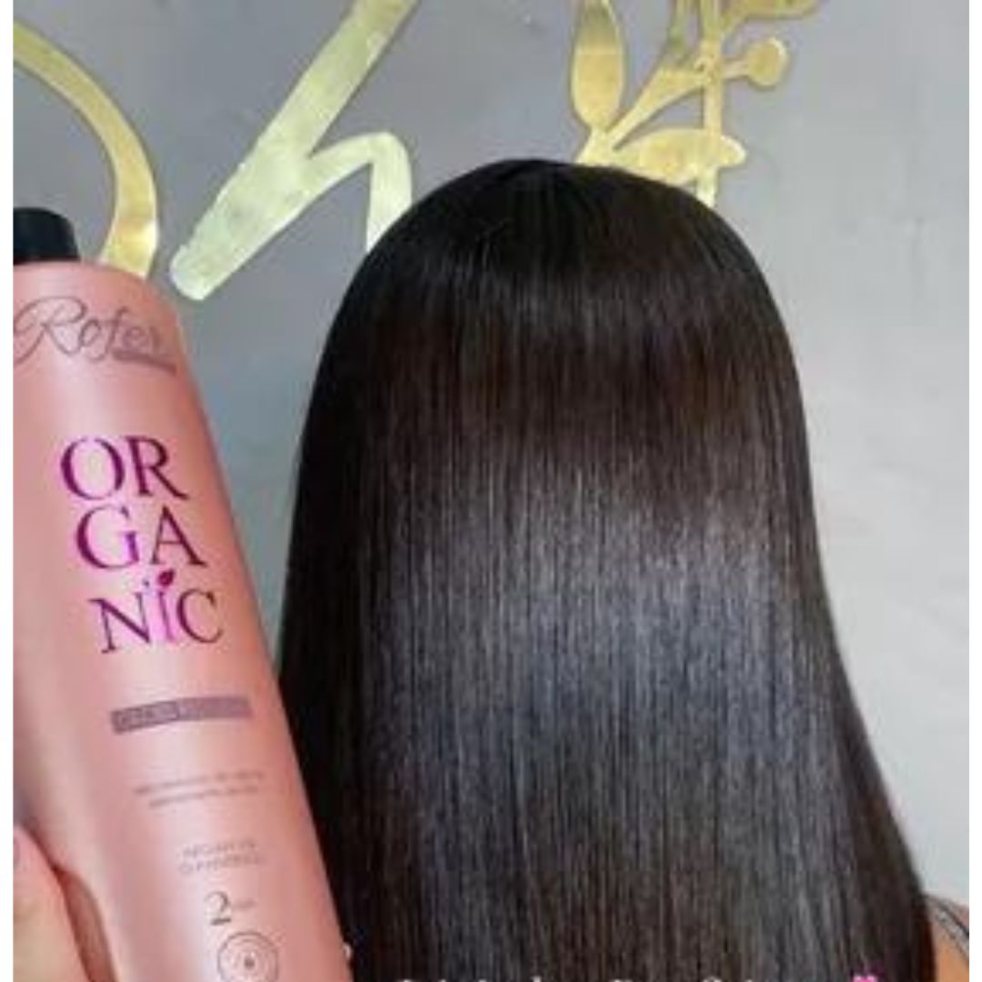 Organic Progressive Brush Hair Straightening Reducer Kit 2x 1L Rofer