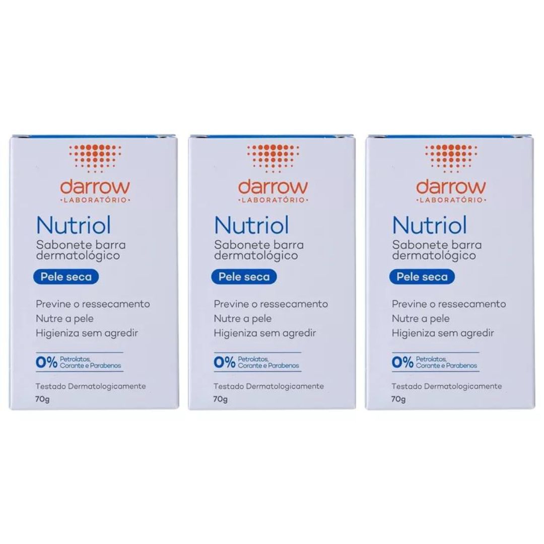 Lot of 3 Actine Nutriol Facial Bar Soap Daily Skin Care 70g Darrow