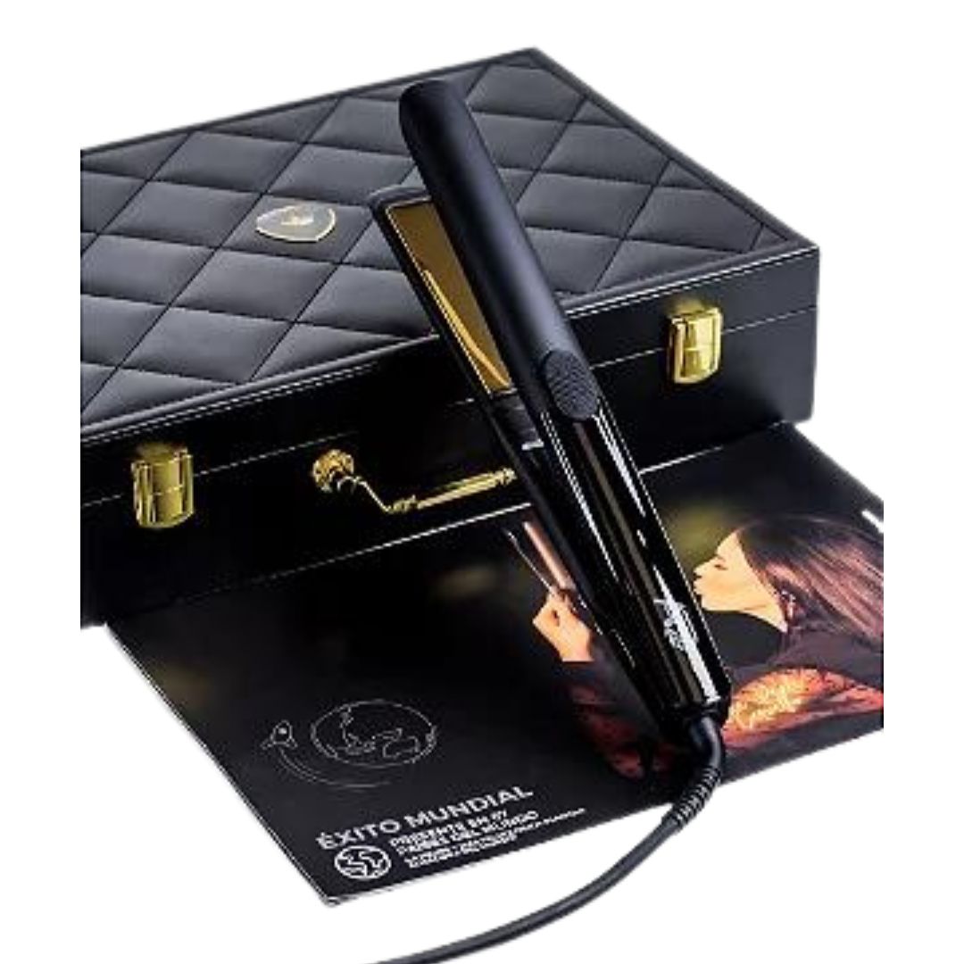 Luxury Titanium Gold Bivolt hair Straightener Flat Iron Ana Paula Carvalho