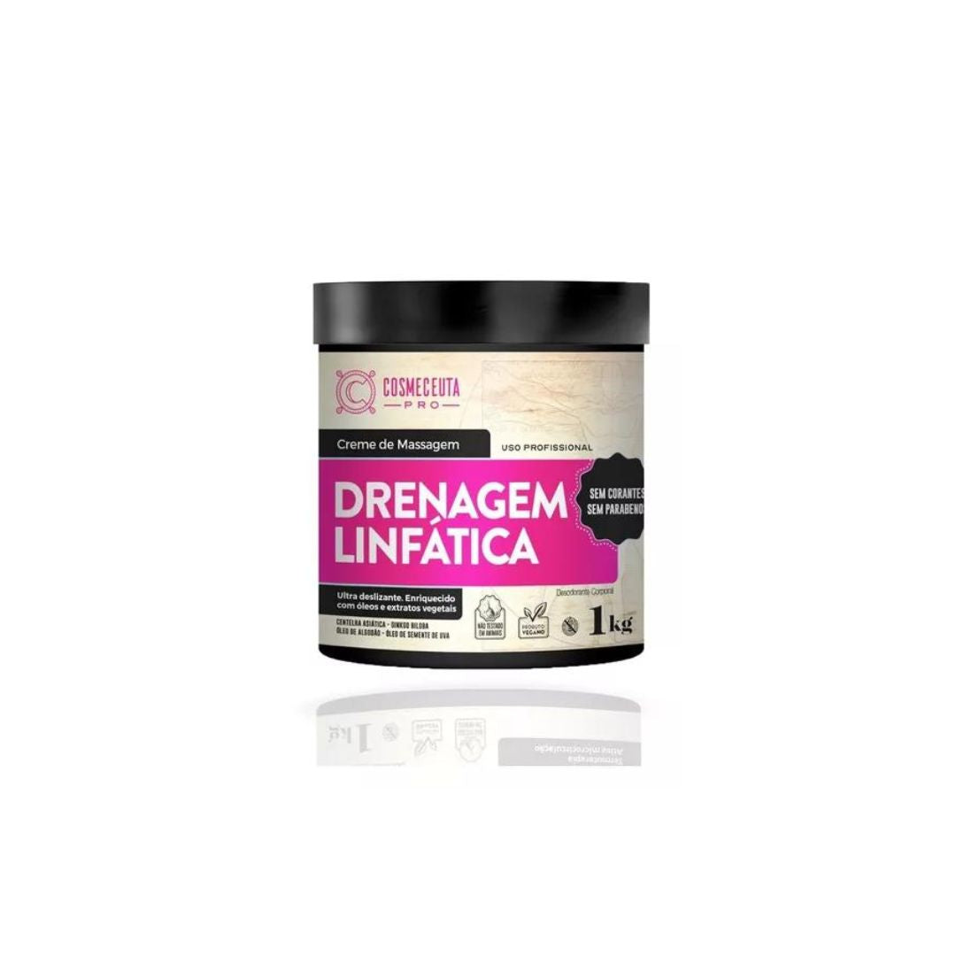 Lymphatic Drainage Reducing Massage Body Cream Skin Care 1Kg Cosmeceuta