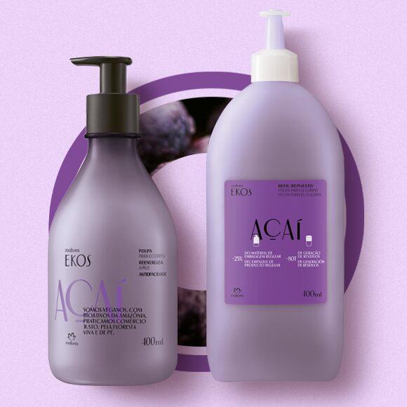 Natura EKOS Conjunto Açaí / Pulp Set Moisturizing Deodorant For The Body Acai