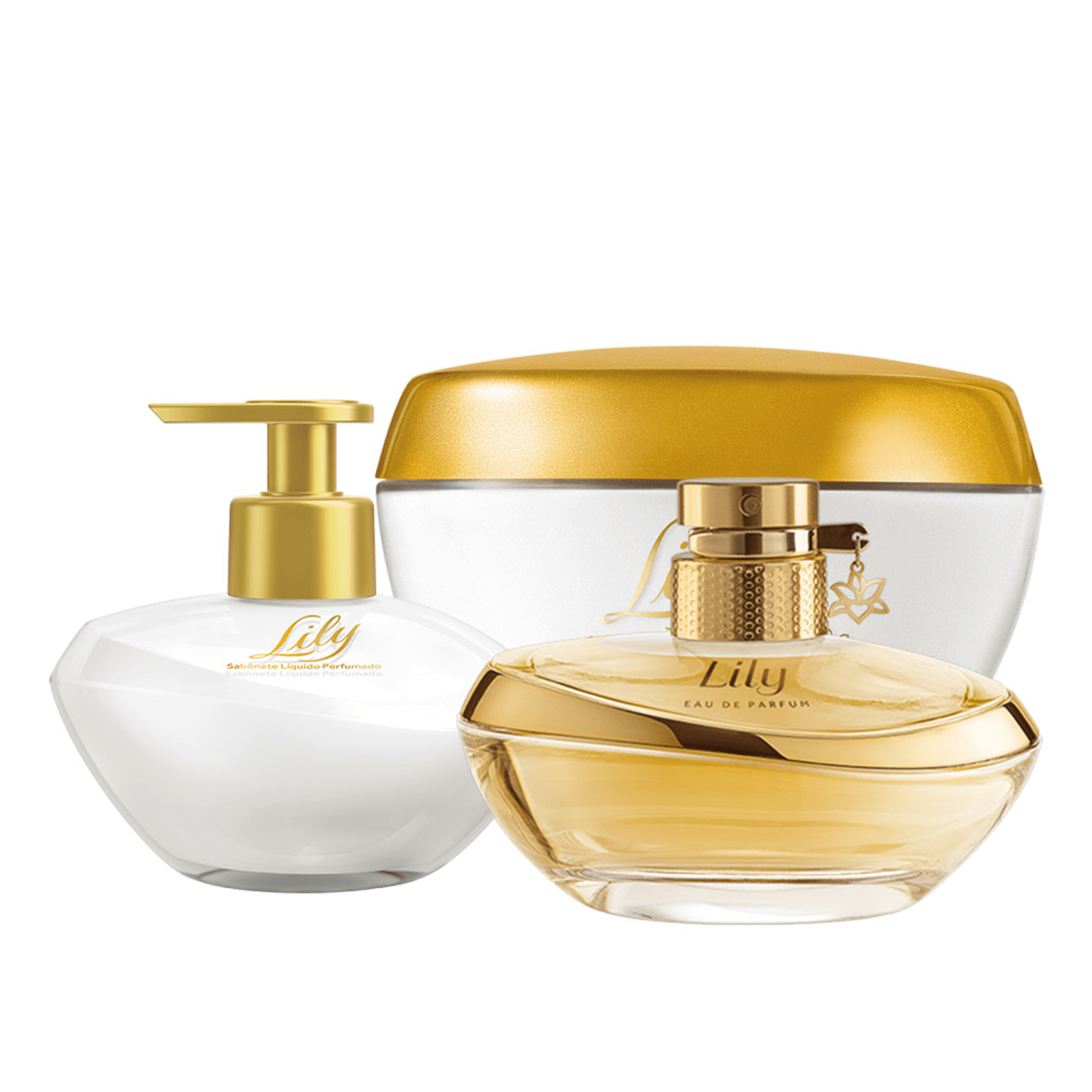 Kit Lily: Eau De Parfum + Cream Moisturizing Body Deodorant + Liquid Soap Hands - o Boticario