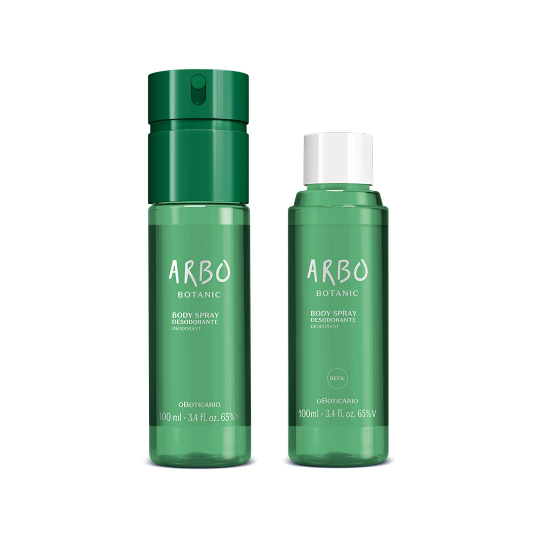 Kit Arbo Botanic: Body Spray 100ml + Refill 100ml - o Boticario